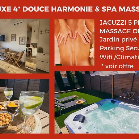 Vakantiehuis Luxe 4 Etoiles -douce Harmonie Massages & Grand 5 Places - Independant -au Calme -jardin - Clim - Parking A 5 Min Carcassonne - 2 Adultes 1 Bebe De 0 A 2 Ans *