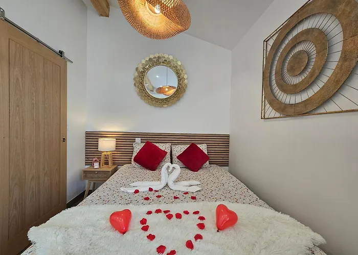 Gîte Luxe 4 étoiles -Douce Harmonie Massages&Grand SPA 5 places - Indépendant -Au calme -Jardin - Clim - Parking à 5 min Carcassonne - 2 Adultes 1 bébé de 0 à 2 ans Hébergement de vacances *