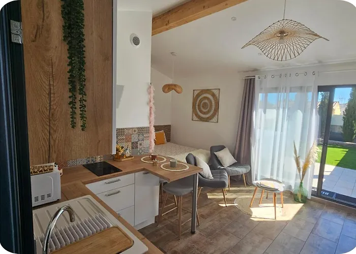 Gîte Luxe 4 étoiles -Douce Harmonie Massages&Grand SPA 5 places - Indépendant -Au calme -Jardin - Clim - Parking à 5 min Carcassonne - 2 Adultes 1 bébé de 0 à 2 ans