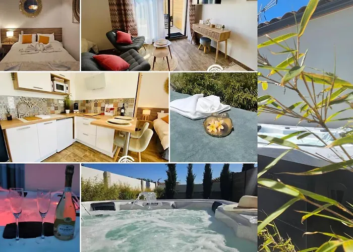 Hébergement de vacances Gîte Luxe 4 étoiles -Douce Harmonie Massages&Grand SPA 5 places - Indépendant -Au calme -Jardin - Clim - Parking à 5 min Carcassonne - 2 Adultes 1 bébé de 0 à 2 ans *